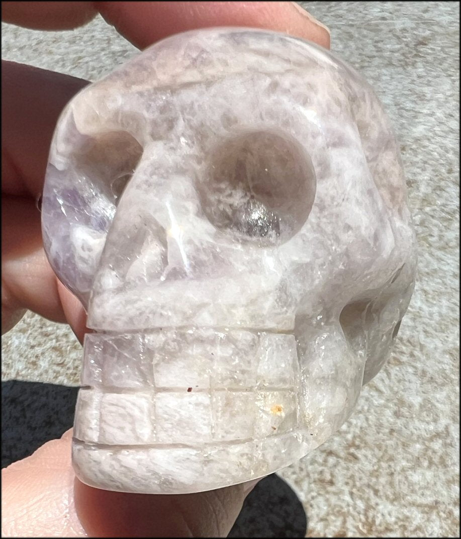 Chevron Amethyst Crystal Skull - Dream Work, Inner Journeying