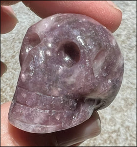 Small LEPIDOLITE Crystal Skull - AKA Lavenderine - Relaxation, Optimism