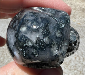 Moss Agate CRYSTAL SKULL - Abundance, Stone of Gardeners, Heart Chakra