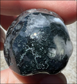 Moss Agate CRYSTAL SKULL - Abundance, Stone of Gardeners, Heart Chakra