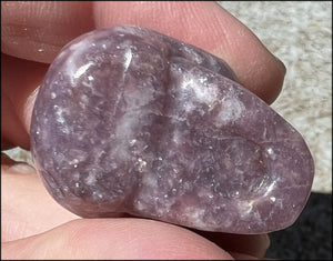 Small LEPIDOLITE Crystal Skull - AKA Lavenderine - Relaxation, Optimism