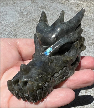 Labradorite DRAGON Crystal Skull - Remember the magic!