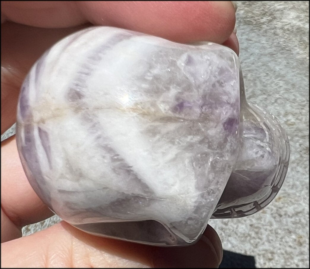 Chevron Amethyst Crystal Skull - Dream Work, Inner Journeying