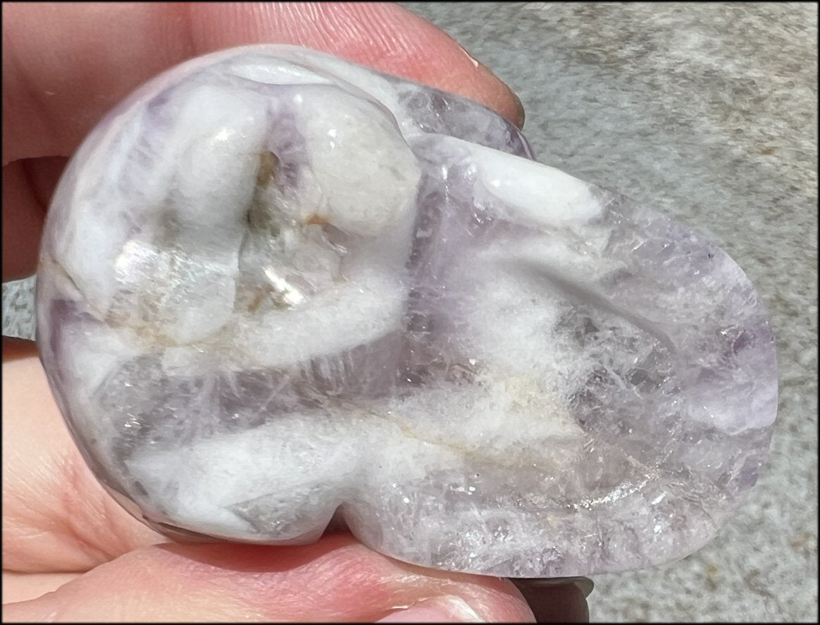 Chevron Amethyst Crystal Skull - Dream Work, Inner Journeying