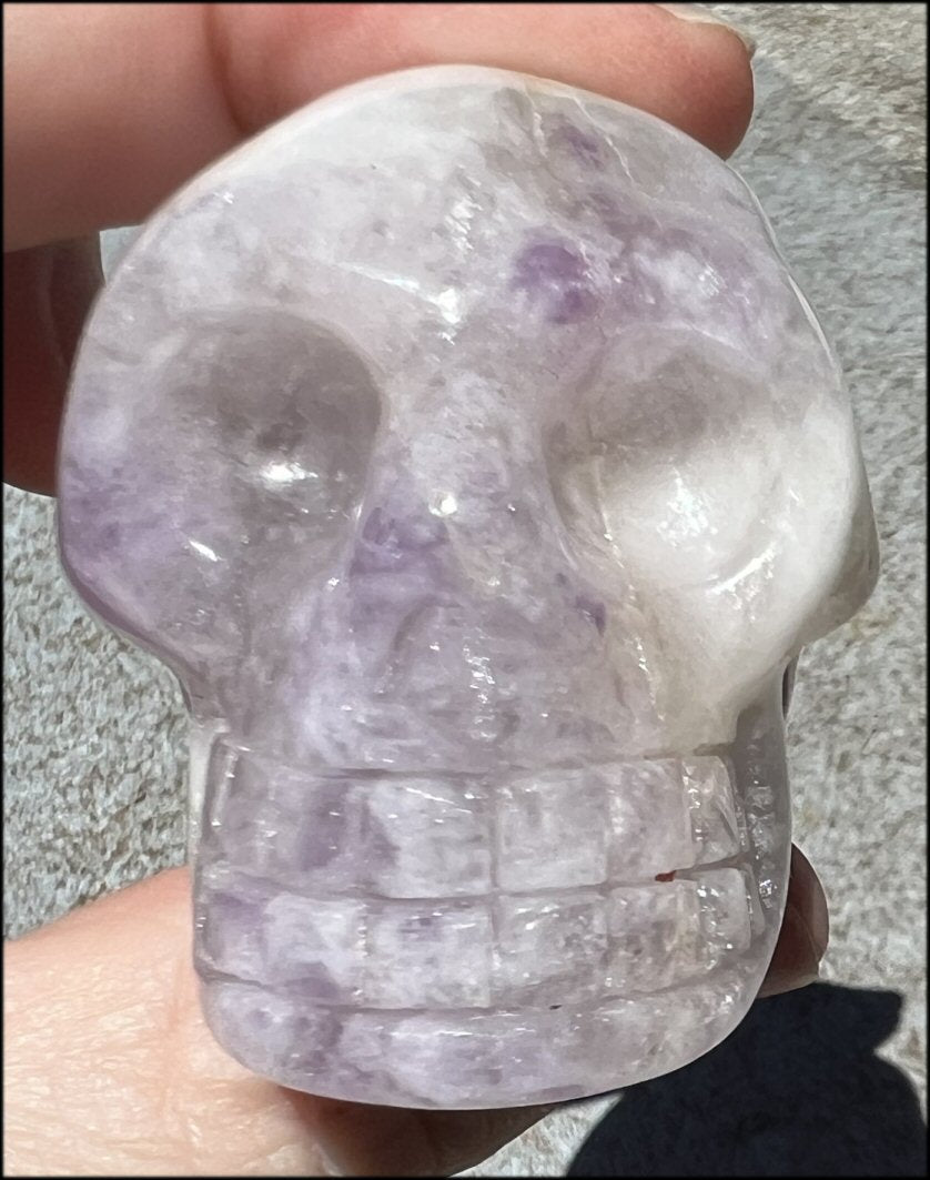 Chevron Amethyst Crystal Skull - Dream Work, Inner Journeying