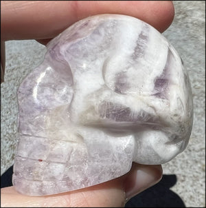 Chevron Amethyst Crystal Skull - Dream Work, Inner Journeying