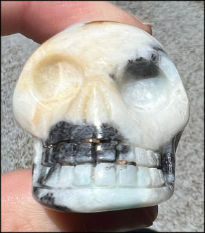 Peruvian Blue Opal CRYSTAL SKULL - Courage, Ingenuity