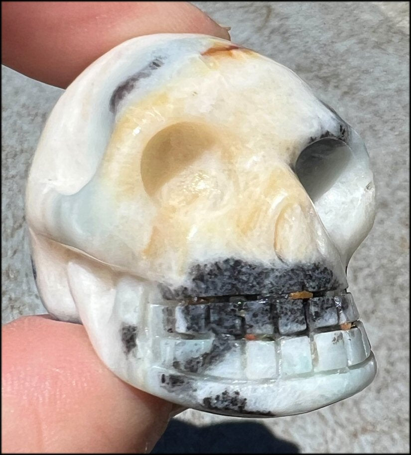 Peruvian Blue Opal CRYSTAL SKULL - Courage, Ingenuity