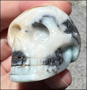 Peruvian Blue Opal CRYSTAL SKULL - Courage, Ingenuity