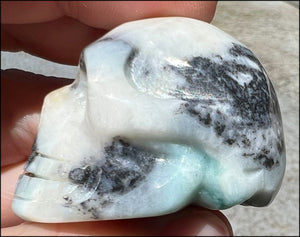 Peruvian Blue Opal CRYSTAL SKULL - Courage, Ingenuity
