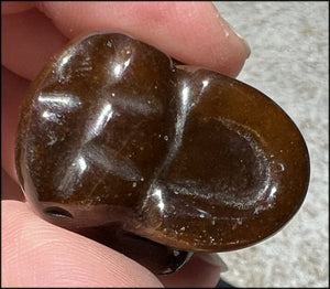 ~Flashy~ Small Golden Tiger Eye CRYSTAL SKULL - Let go of judgements