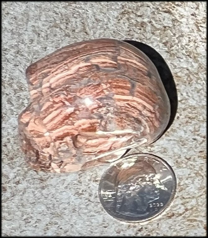PINK Silver Leaf Jasper Crystal Skull with lots of Agate - Courage, Self-Healing