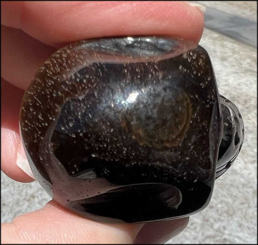 ~Unusual~ Natural Blue AND Golden Tiger Eye CRYSTAL SKULL