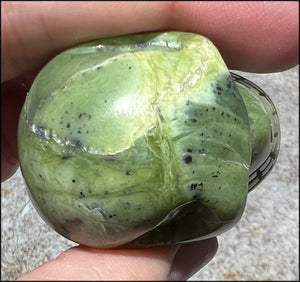 Nephrite Jade CRYSTAL SKULL - Combat negative thoughts, Heart Chakra