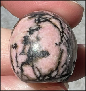 Small RHODONITE Collector's Crystal Skull - Open Heart Chakra, Self-Healing