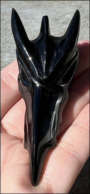 Black Obsidian PHOENIX Crystal Skull - Protection, Remove negativity - Scorpio!