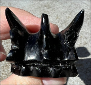 Black Obsidian PHOENIX Crystal Skull - Protection, Remove negativity - Scorpio!