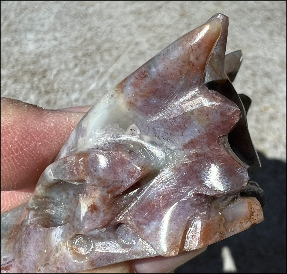 Rainbow Jasper PHOENIX Crystal Skull - Health and Re-Birth