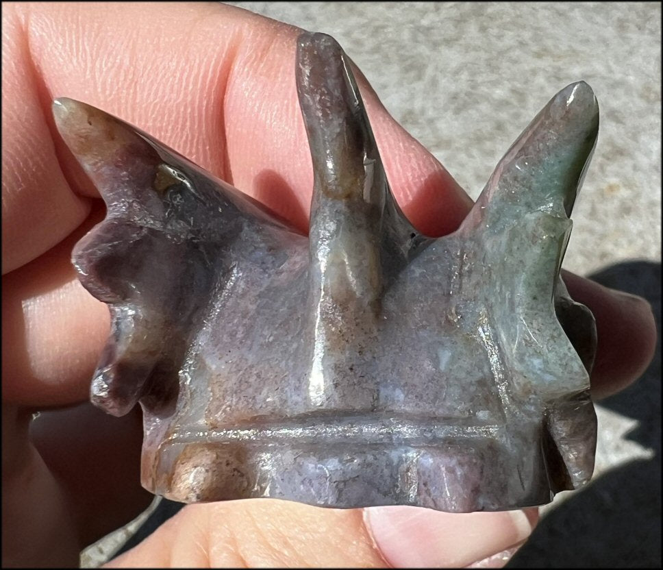 Rainbow Jasper PHOENIX Crystal Skull - Health and Re-Birth