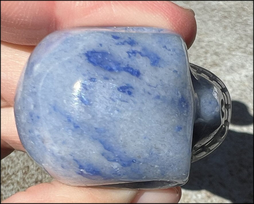 Dumortierite CRYSTAL SKULL - Throat Chakra, Communication - with Synergy 5+ yrs