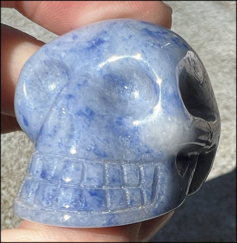 Dumortierite CRYSTAL SKULL - Throat Chakra, Communication - with Synergy 5+ yrs