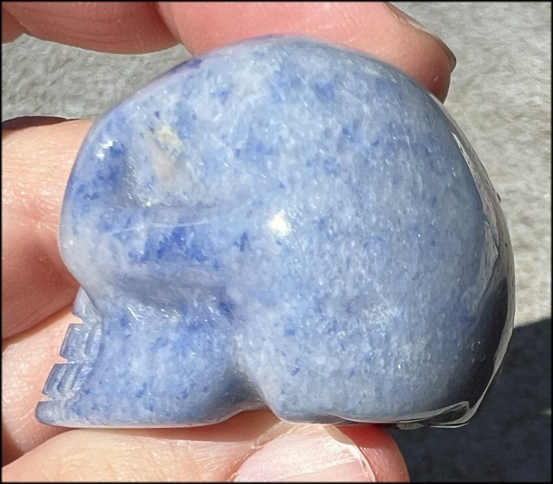 Dumortierite CRYSTAL SKULL - Throat Chakra, Communication - with Synergy 5+ yrs