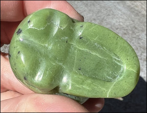 Nephrite Jade CRYSTAL SKULL - Combat negative thoughts, Heart Chakra