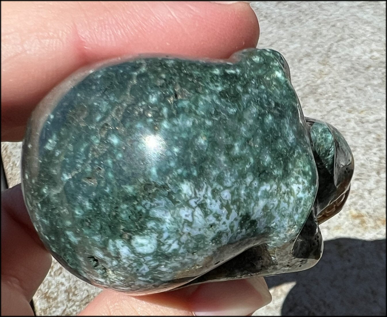 Ocean Jasper CRYSTAL SKULL - Protection, Heart Chakra