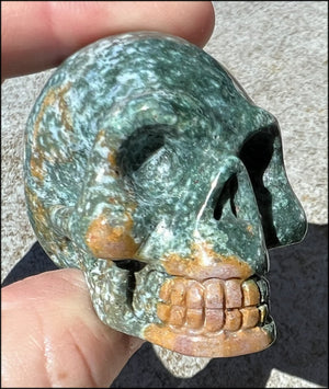 Ocean Jasper CRYSTAL SKULL - Protection, Heart Chakra