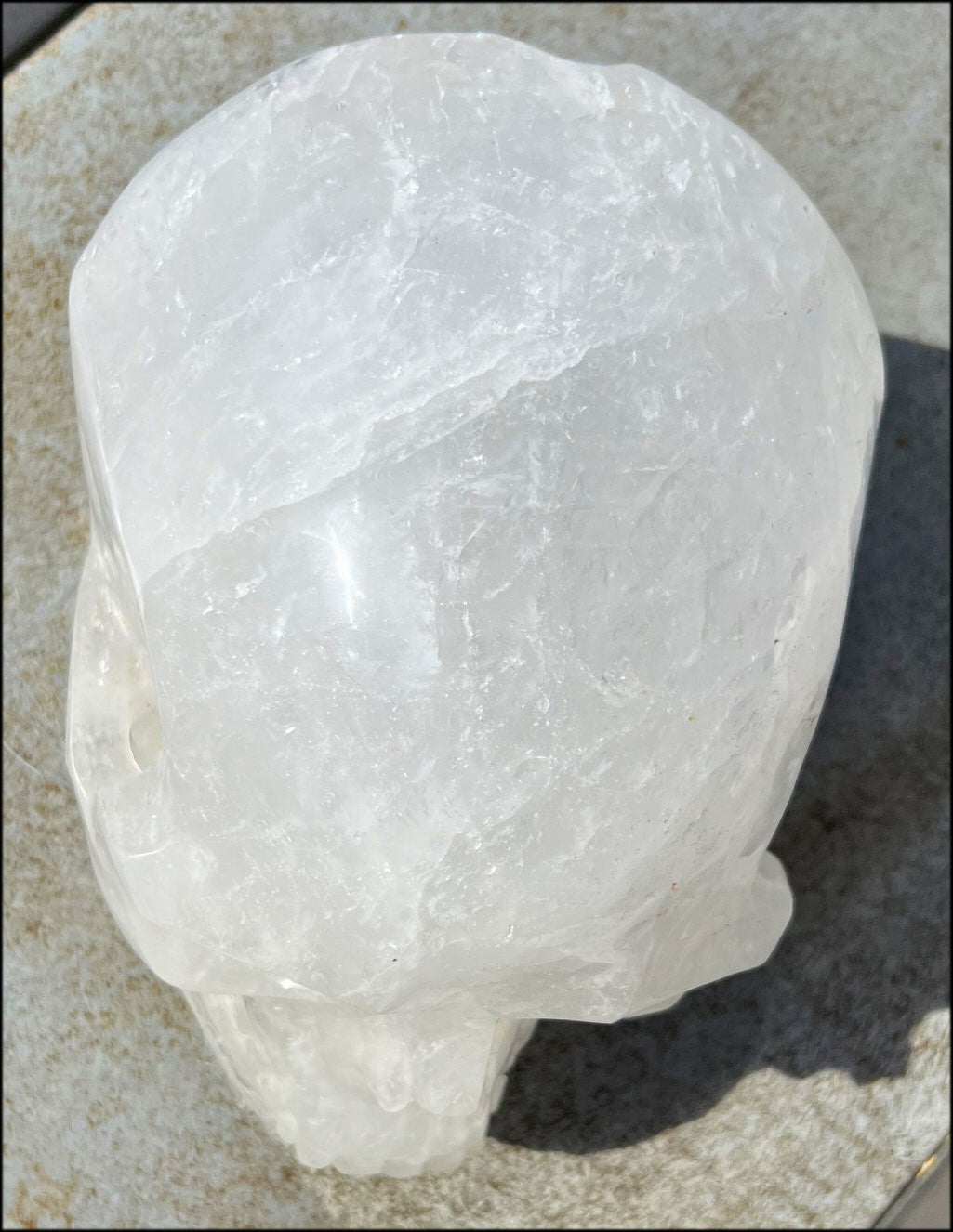 ~SUPER SIZED~ Himalayan Quartz Crystal Skull with Gorgeous Multi-Colored Hematite, Rainbows - 25lbs+