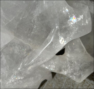 ~SUPER SIZED~ Himalayan Quartz Crystal Skull with Gorgeous Multi-Colored Hematite, Rainbows - 25lbs+