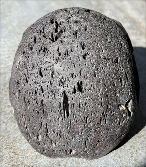 LifeSize Black + Red Volcanic Lava Crystal Skull - With Synergy 12+ Years, From Sherry's Personal Collection