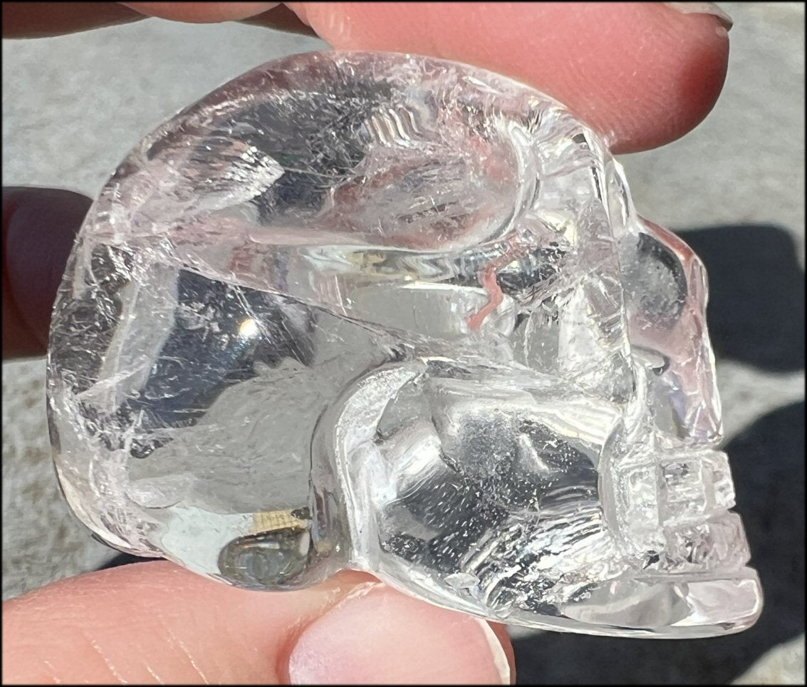 Shimmery Quartz Crystal Skull - Focus, Transformation of energy