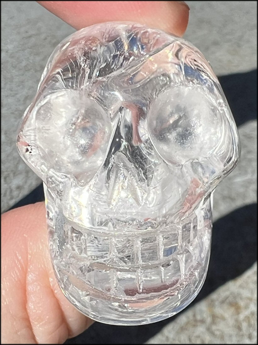 Shimmery Quartz Crystal Skull - Focus, Transformation of energy