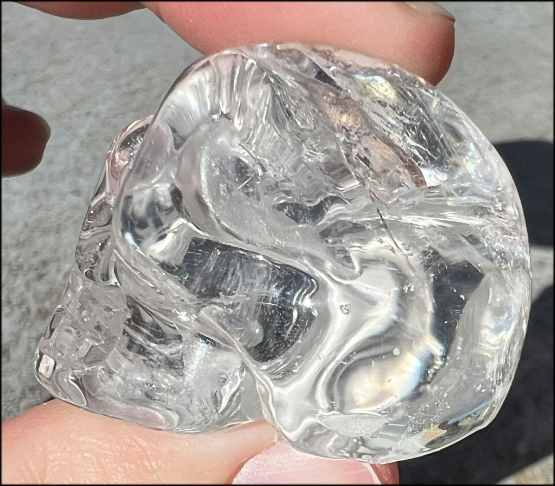 Shimmery Quartz Crystal Skull - Focus, Transformation of energy