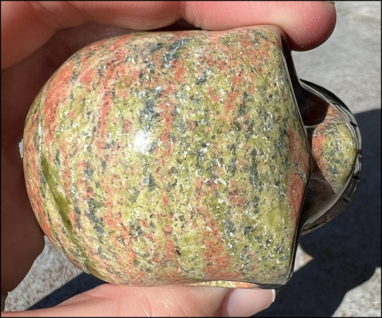 UNAKITE Crystal Skull - Connect with Mother Earth - with Synergy 9+ years