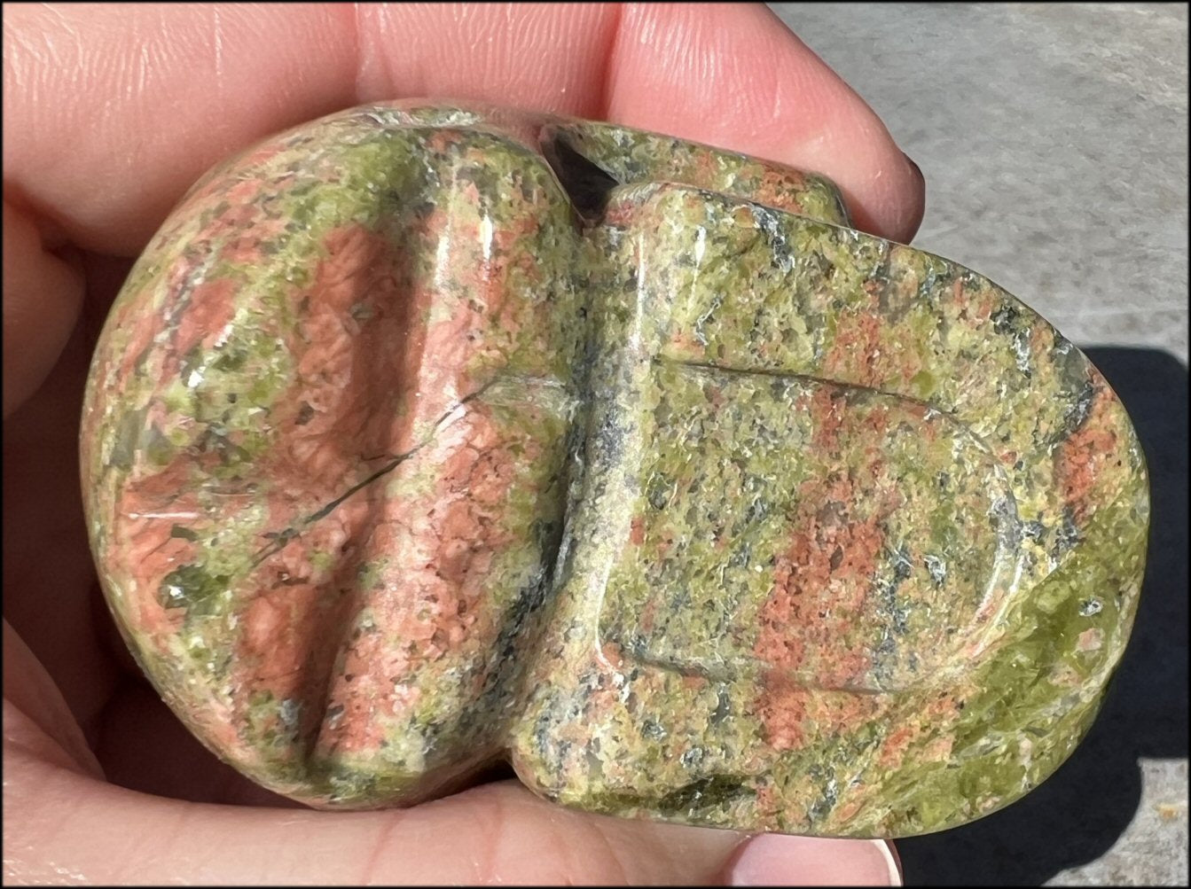 UNAKITE Crystal Skull - Connect with Mother Earth - with Synergy 9+ years