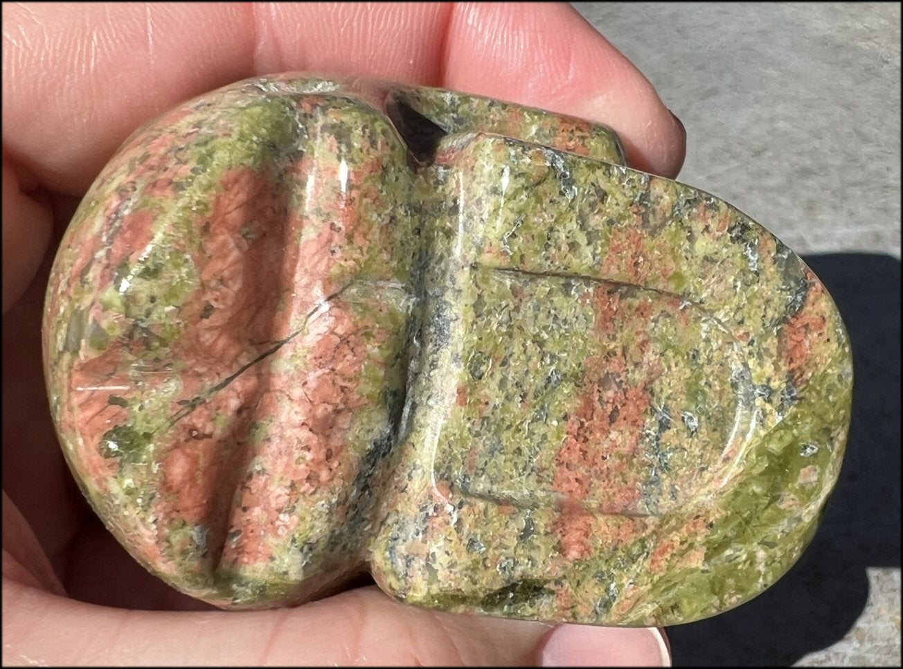 UNAKITE Crystal Skull - Connect with Mother Earth - with Synergy 9+ years