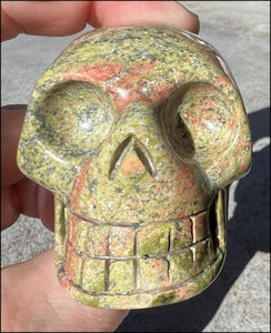 UNAKITE Crystal Skull - Connect with Mother Earth - with Synergy 9+ years