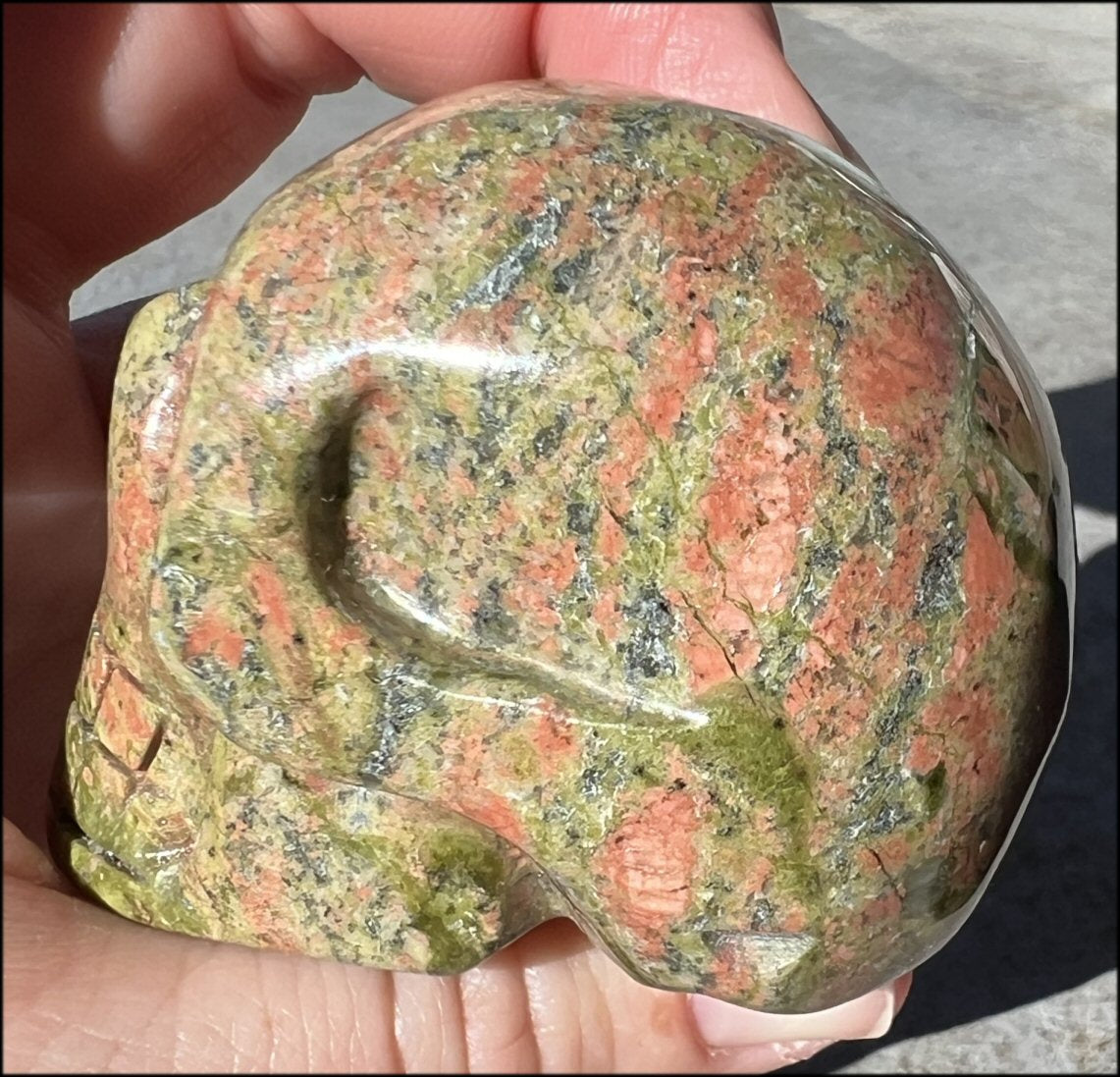 UNAKITE Crystal Skull - Connect with Mother Earth - with Synergy 9+ years