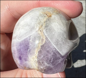 Chevron Amethyst Crystal Skull - Dream Work, Inner Journeying