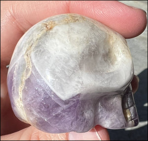 Chevron Amethyst Crystal Skull - Dream Work, Inner Journeying