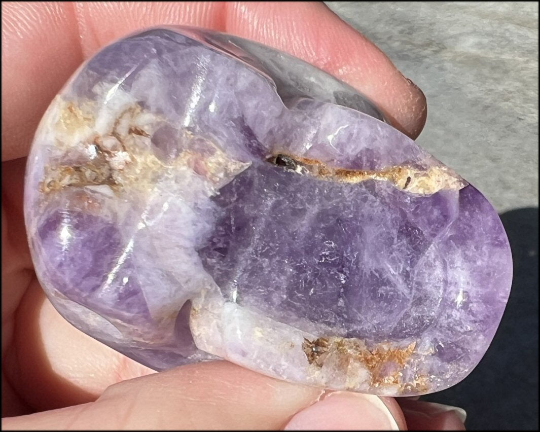 Chevron Amethyst Crystal Skull - Dream Work, Inner Journeying