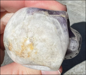 Chevron Amethyst Crystal Skull - Dream Work, Inner Journeying