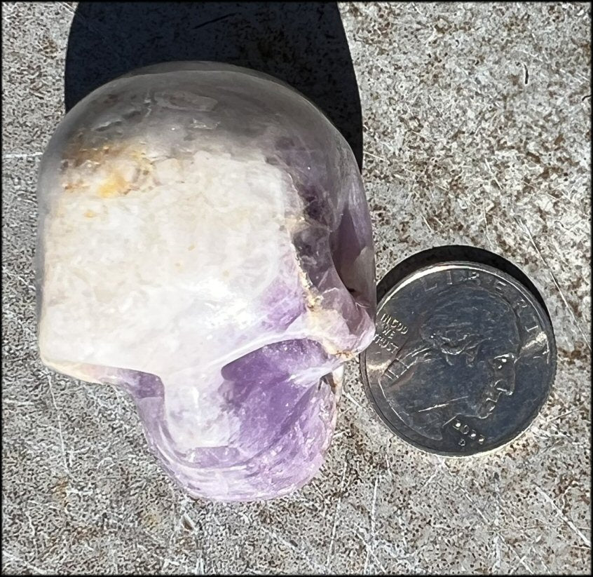 Chevron Amethyst Crystal Skull - Dream Work, Inner Journeying