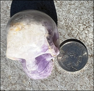 Chevron Amethyst Crystal Skull - Dream Work, Inner Journeying