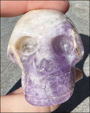 Chevron Amethyst Crystal Skull - Dream Work, Inner Journeying