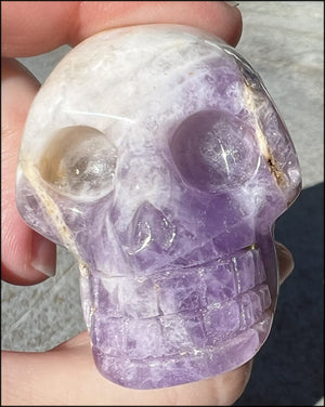 Chevron Amethyst Crystal Skull - Dream Work, Inner Journeying