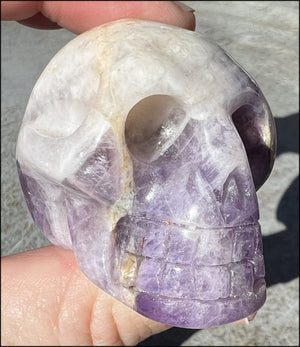 Chevron Amethyst Crystal Skull - Dream Work, Inner Journeying