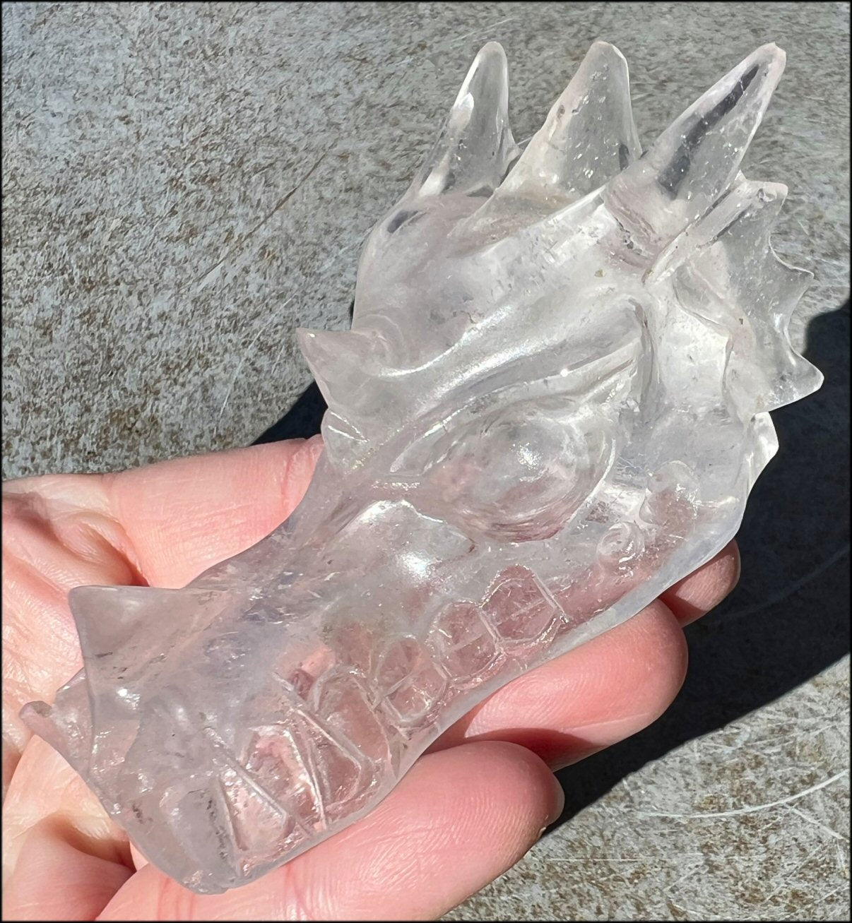 Quartz Dragon Crystal Skull - Focus, Transformation